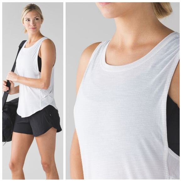 Lululemon Var-City Muscle Tank Heathered White - Picture 2 of 7
